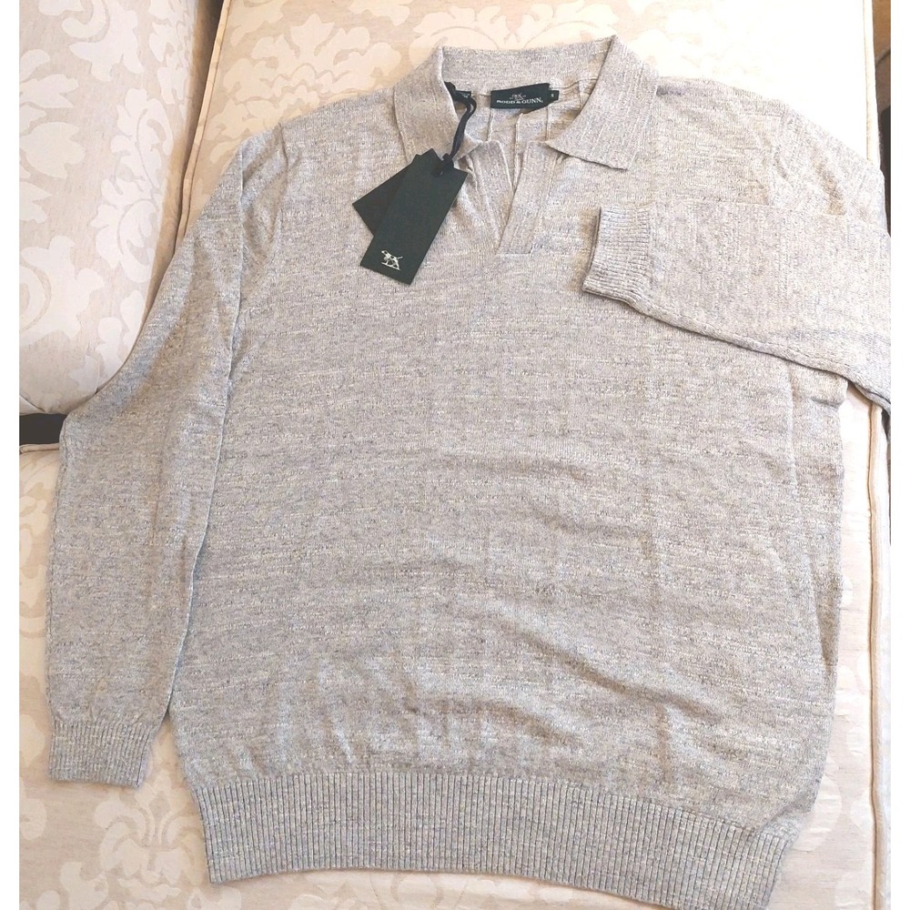 Rodd & Gunn Mens Fortrose Knit L/S Johnny Collar Lite Sweater Stone Marle S NEW! - Picture 3 of 12